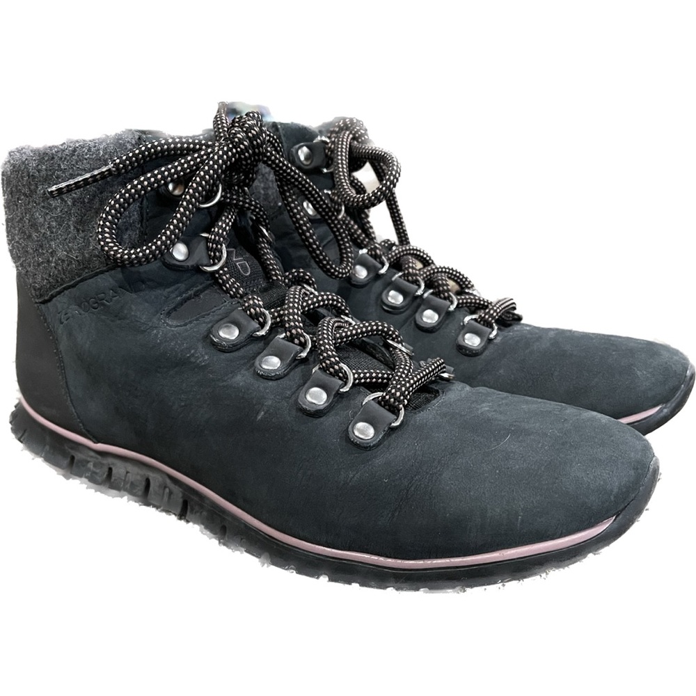 Cole Haan Zerogrand Waterproof Blue Wool Hiker Boots in US Women Size 6.5